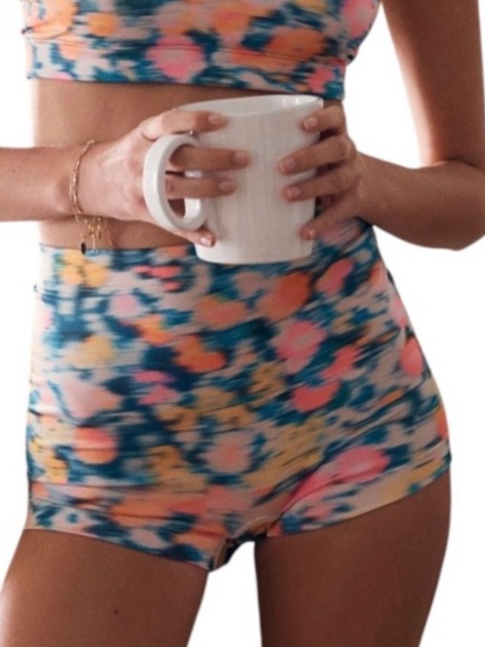 Anthropologie LyreBird Seamless Printed Renna Boy short s/m high rise briefs new